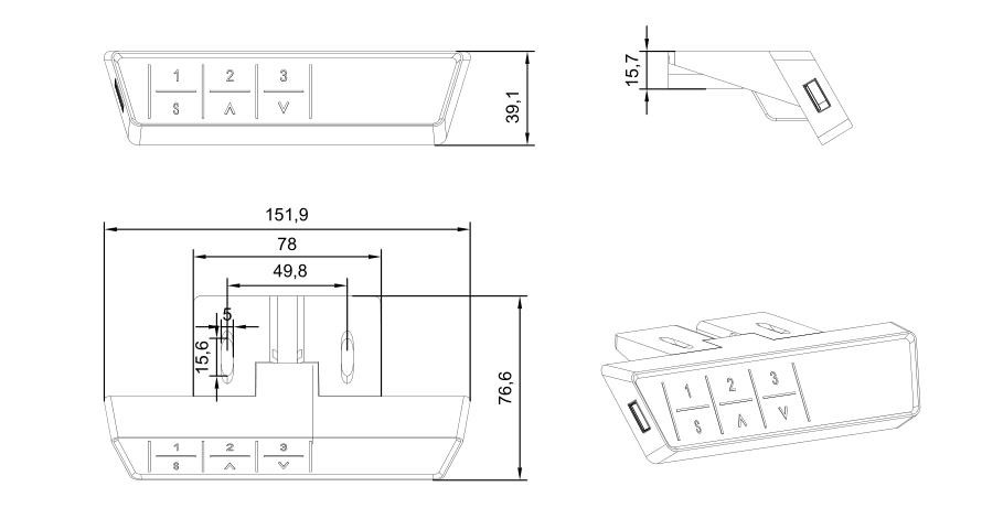 product-890-471 6-key control keypad